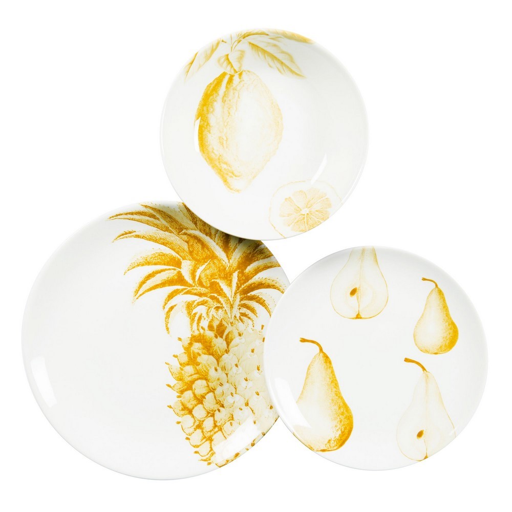 Servizio Piatti 18 Pezzi In Porcellana - Flora e Fauna - Limited Edition Excelsa